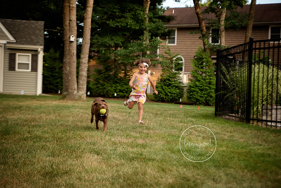 Dog and Child Running