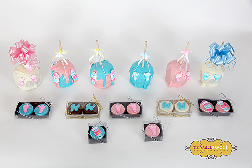 Baby Shower, Expecting or New Parents gifts (Candy Apples & Chocolate Covered Oreos)